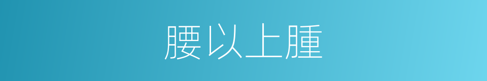 腰以上腫的同義詞