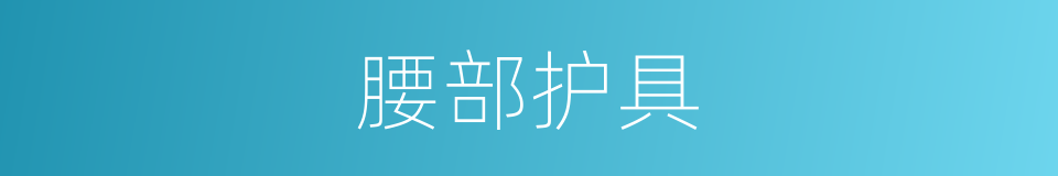 腰部护具的同义词