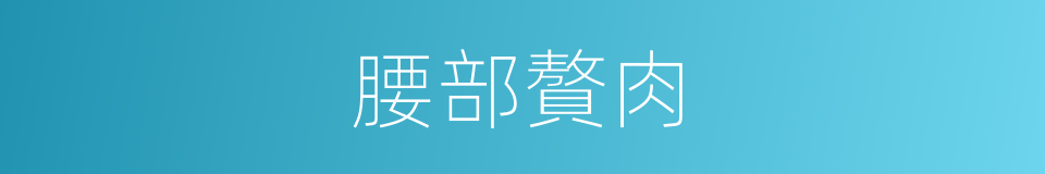 腰部贅肉的同義詞