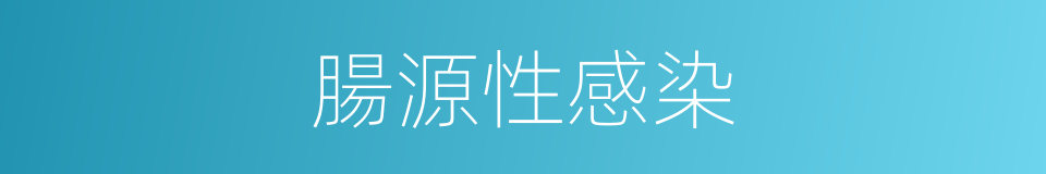 腸源性感染的同義詞