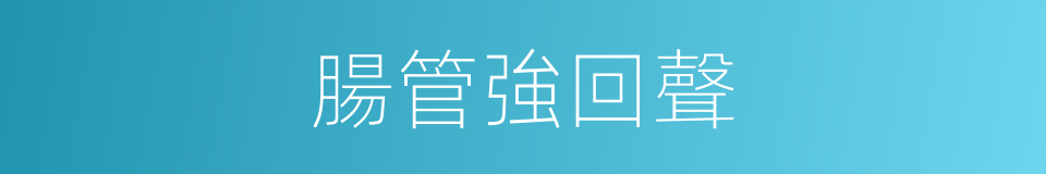 腸管強回聲的同義詞