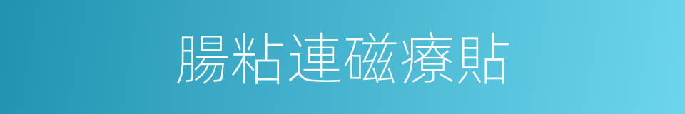 腸粘連磁療貼的同義詞