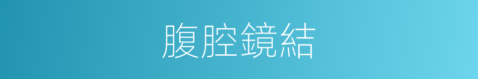腹腔鏡結的同義詞