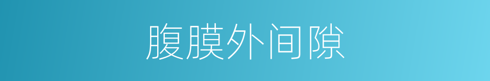 腹膜外间隙的同义词