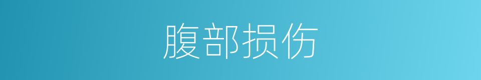 腹部损伤的同义词