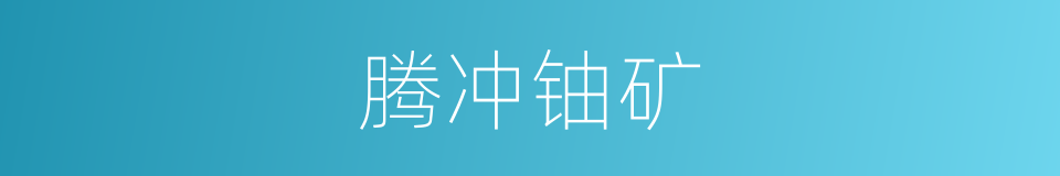 腾冲铀矿的同义词