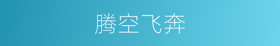 腾空飞奔的同义词