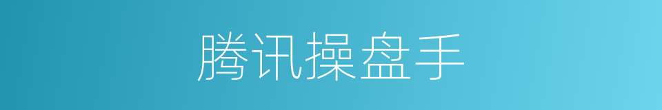 腾讯操盘手的同义词