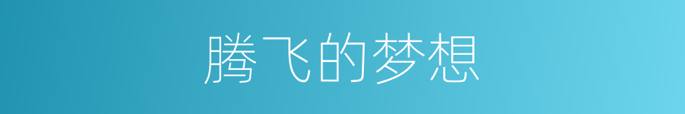 腾飞的梦想的同义词