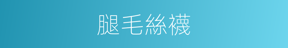 腿毛絲襪的同義詞