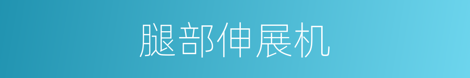 腿部伸展机的同义词