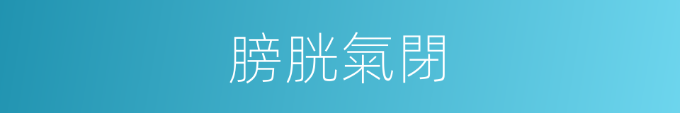 膀胱氣閉的同義詞