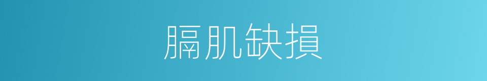 膈肌缺損的同義詞