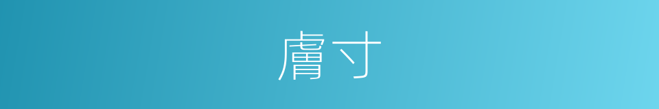 膚寸的意思
