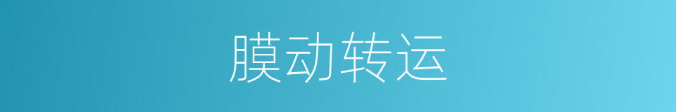 膜动转运的同义词