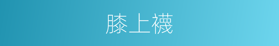 膝上襪的同義詞