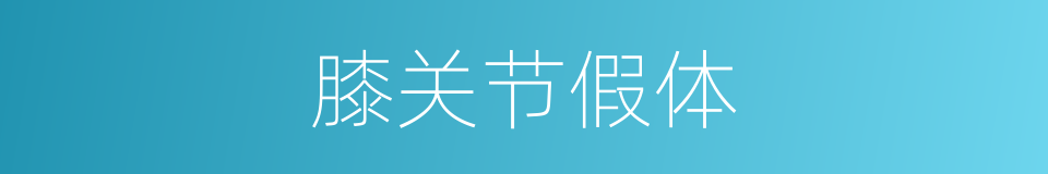 膝关节假体的同义词