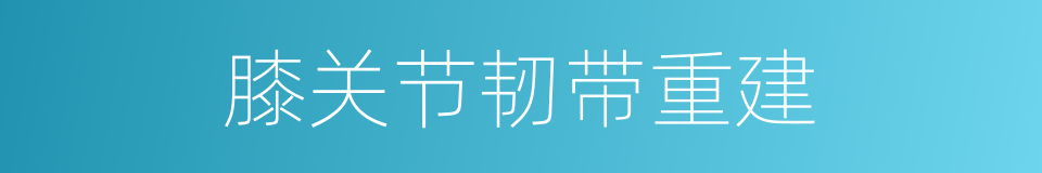 膝关节韧带重建的同义词