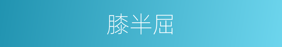 膝半屈的同义词