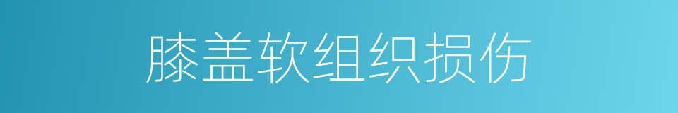 膝盖软组织损伤的同义词