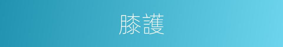 膝護的同義詞
