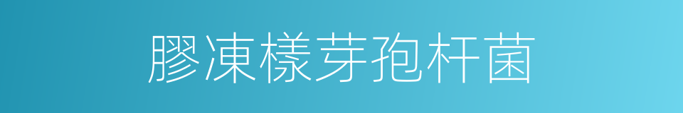 膠凍樣芽孢杆菌的同義詞