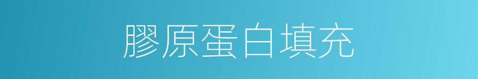 膠原蛋白填充的同義詞