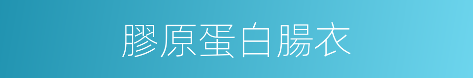膠原蛋白腸衣的同義詞
