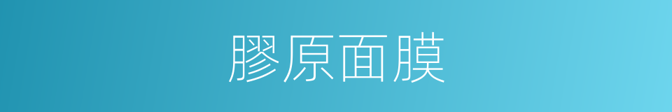 膠原面膜的同義詞