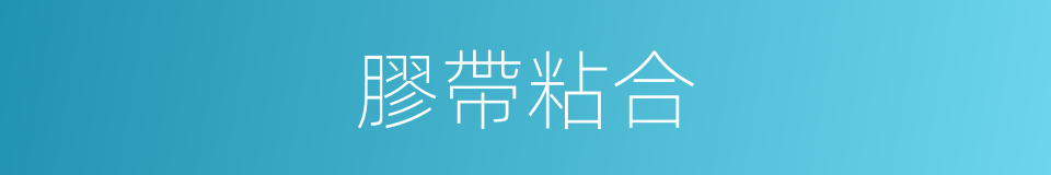 膠帶粘合的同義詞