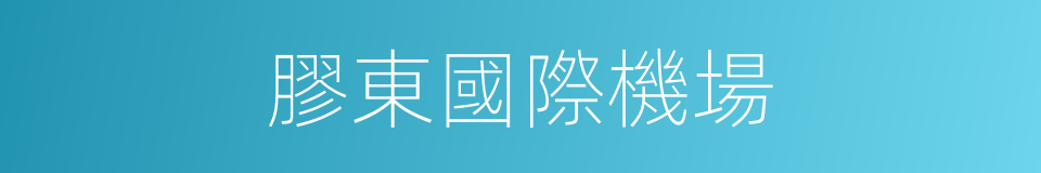 膠東國際機場的同義詞