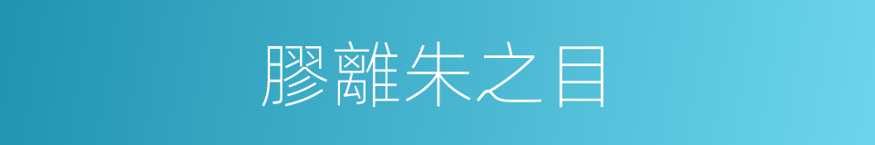 膠離朱之目的同義詞