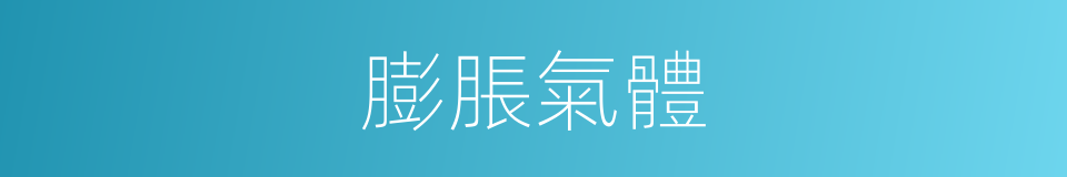 膨脹氣體的同義詞