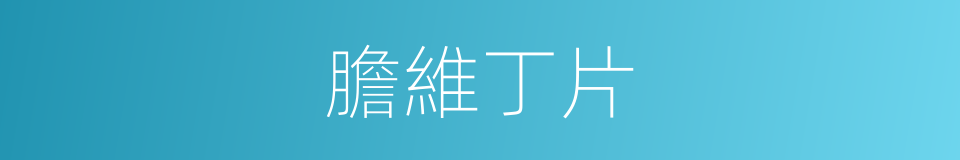 膽維丁片的同義詞