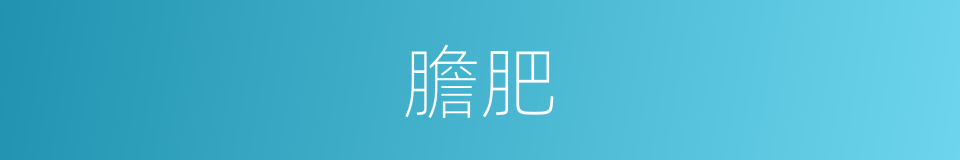 膽肥的同義詞