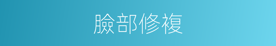 臉部修複的同義詞