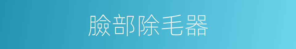 臉部除毛器的同義詞
