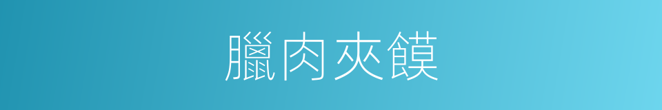 臘肉夾饃的同義詞