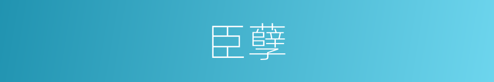 臣孽的同义词