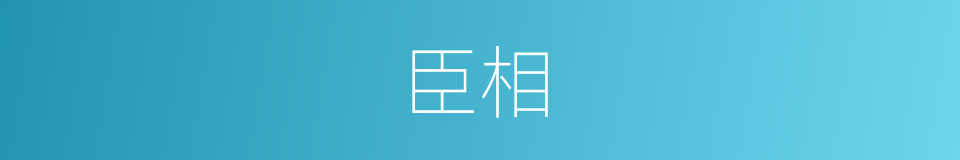 臣相的同义词