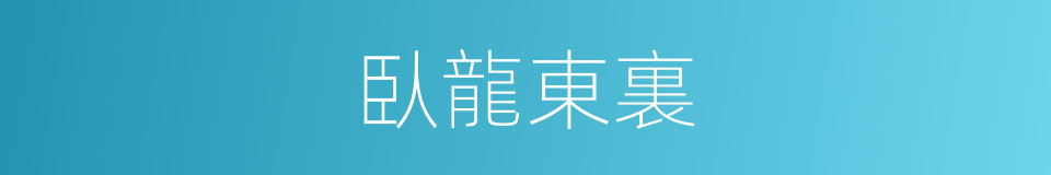 臥龍東裏的同義詞