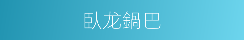 臥龙鍋巴的同義詞