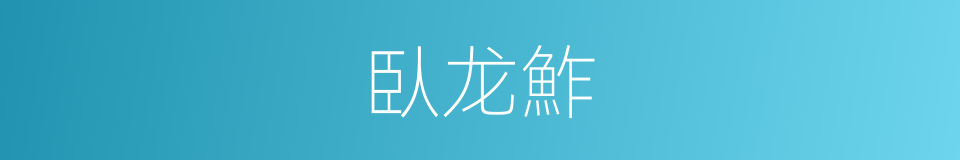 臥龙鮓的同義詞