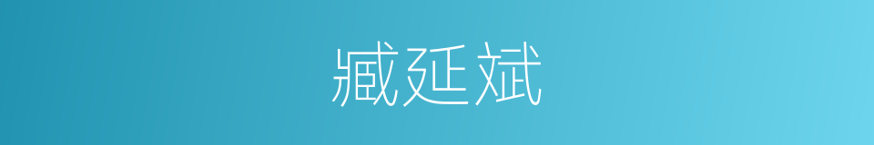 臧延斌的同义词