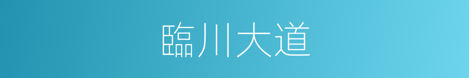 臨川大道的同義詞