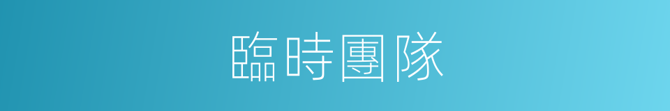 臨時團隊的同義詞