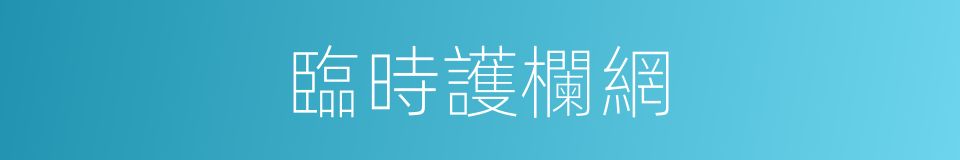 臨時護欄網的同義詞