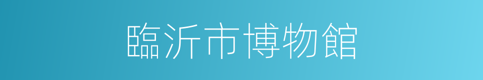 臨沂市博物館的同義詞
