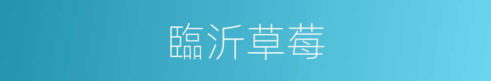 臨沂草莓的同義詞