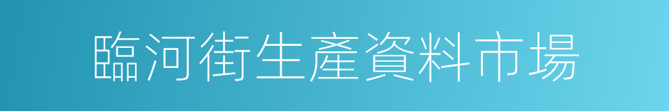 臨河街生產資料市場的同義詞